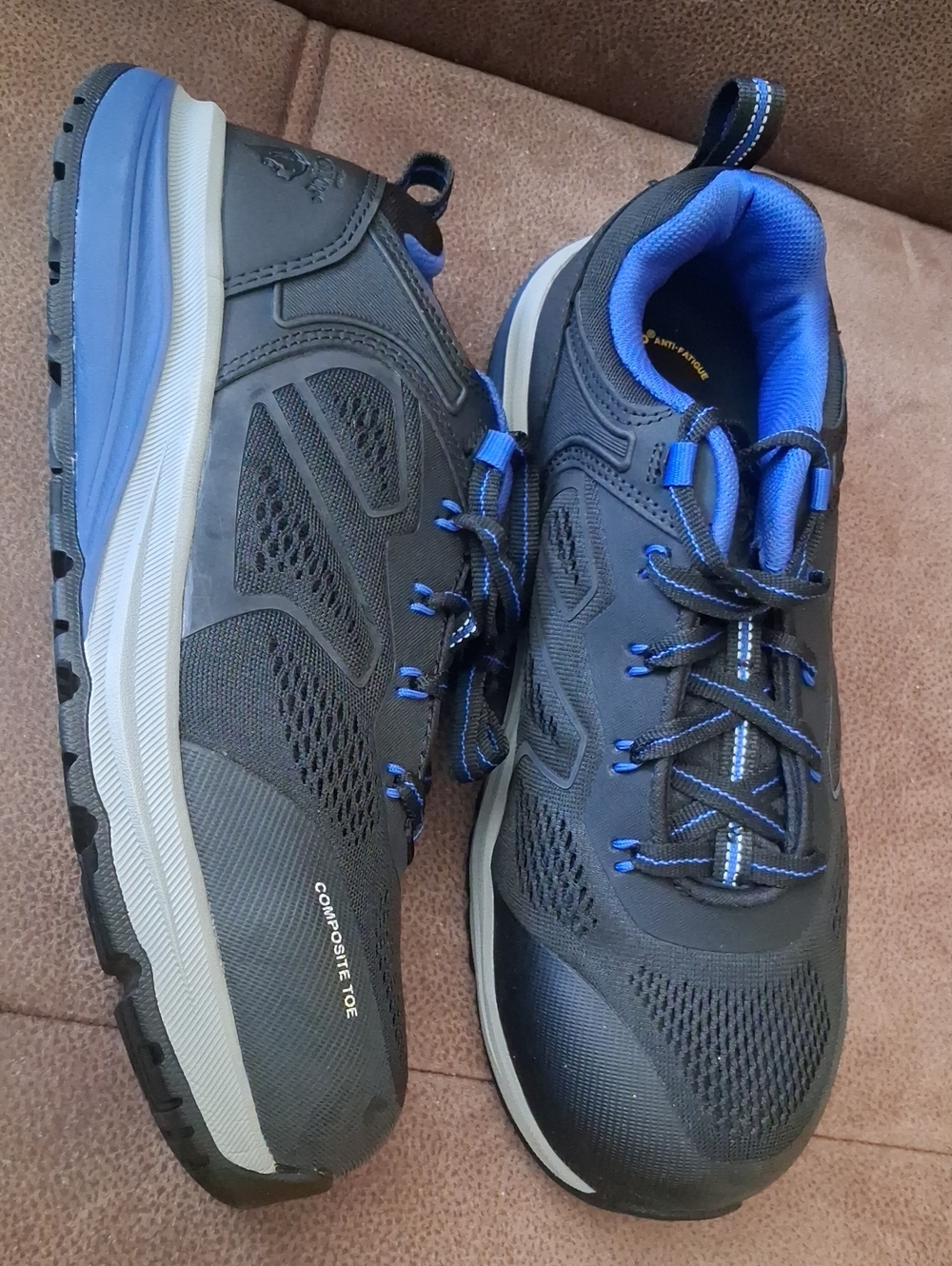 Herman Survivors Cassle Women's Black & Blue Composite-Toe Work Sneakers Size 10
